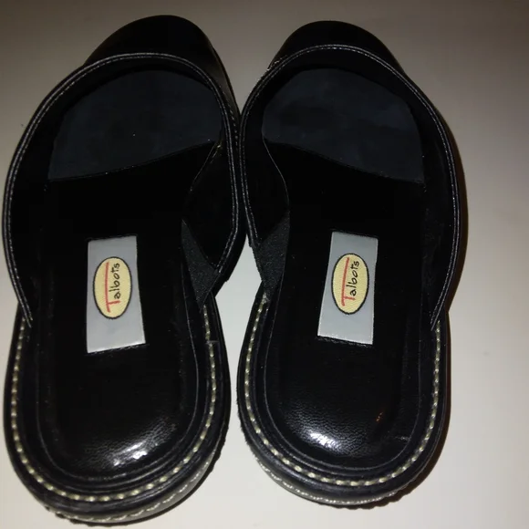 Talbots Black Flat Wedge Mule 7.5M NWOT - Picture 4 of 7
